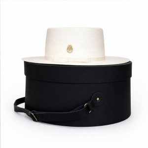 Caja artesanal para sombrero negra1